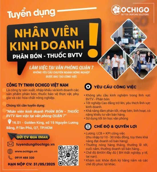 Tuyển Nvkd ochigo 31 5 2025